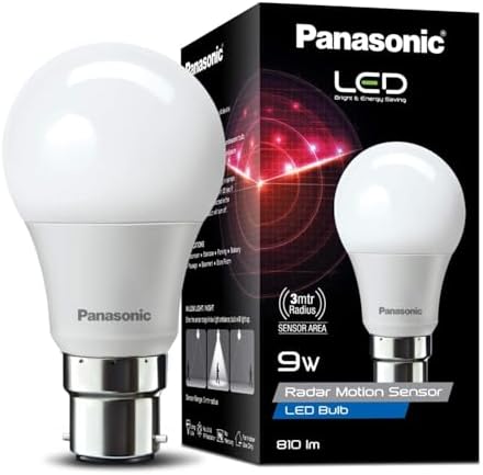 9 Watt Motion Sensor Led B22D Bulb for Home with 3 Mtr Radius Sensor A