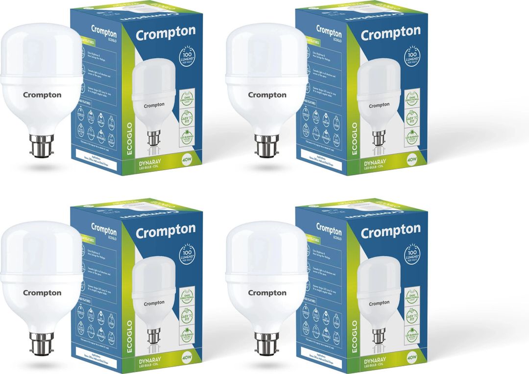 Crompton 40 W Basic Standard B22 LED Bulb White, Pack of 4