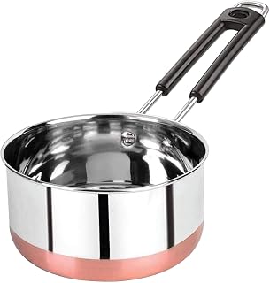 AADHIK Tea Pan Stainless Steel Copper Bottom Sauce Pan Milk Pan Tapeli