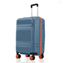 HRX Helium Cabin Size Blue Polypropylene Hard Shell Suitcase - Premium