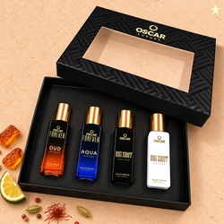 OSCAR Luxury Unisex Perfume Gift Set 4x20 ML with Long Lasting Fragran