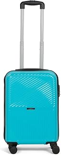 Teakwood Small Size 8 Wheels Trolley Bag, Hard Cabin with Zipper Closu