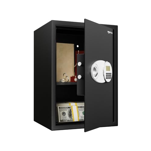 Amazon Basics Digital Safe With Keypad | Metal Safe Locker with LCD Di
