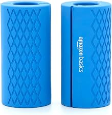 Amazon Basics Thick Dumbbell & Barbell Grips | Non-Slip Rubber Grips |