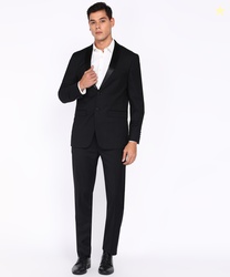 Men Two Piece Suit Solid Suit