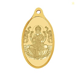 WHP Jewellers 24kt (999) 2 gram Goddess Lakshmi Yellow Gold Lakshmi Pe