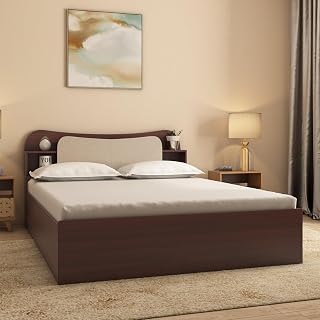 Daffodil Wooden Queen Bed with Box Storage | 3 Year Warranty | Designe