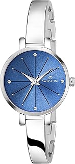 Stainless Steel Analogue Women's Watch (Blue Dial Silver Colored Strap