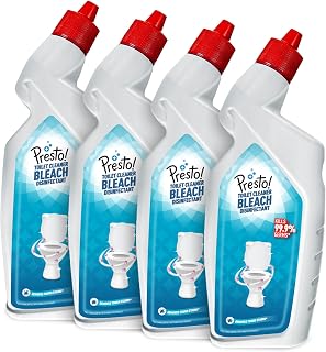 Amazon Brand - Presto! Disinfectant Toilet Cleaner Bleach | 4 Litre |