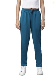 Hubberholme Women's Cotton Blend Regular Fit Side Tape Track Pants