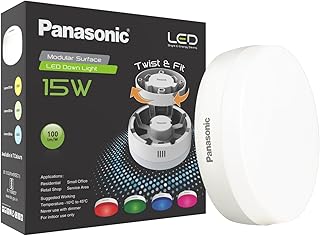 Panasonic 15W LED Modular Surface Light, 15W Twist & Fit Round LED Dow