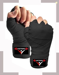 VICTORY Wrap Gym & Fitness Gloves (Black)