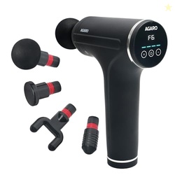 AGARO Galaxy Massager Machine, Handheld Deep Tissue Massage Gun, 4 Hea