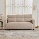 Helios Emily 3-Seater Fabric Sofa | Sofa for Living Room | Solid Wood