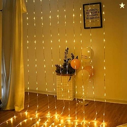 Desidiya 200 LED Waterfall Curtain String Lights 3x2m Warm White | 8 L