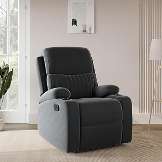 Amazon Brand - Solimo Orleans | Single Seater Sofa Recliner | Manual R