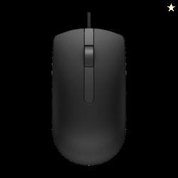DELL MS116 Wired Ambidextrous Optical Mouse with 1000 DPI, 1.8m Durabl