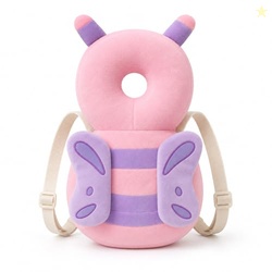 GLUN 1 Piece Cute Baby Butterfly Shape Soft Baby Head Protector Backpa