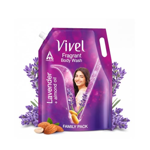 Vivel Lavender & Almond Oil Moisturizing Body Wash, Quick Wash-Off, 13