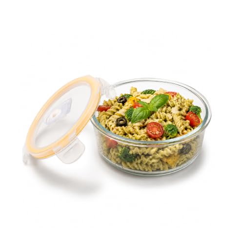 CELLO Fit & Fresh Round Lunch Box Container for Daily Use 400 ml, Clea