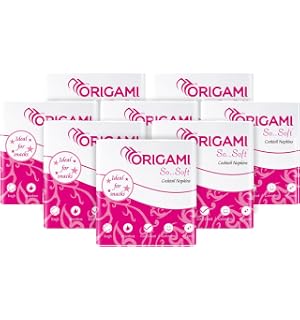 Origami So Soft Plain Napkins | 1 Ply | Pack of 8 | 100 Pulls Each Ori