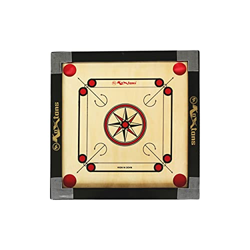 KOXTONS - Carrom Board Small 1.5  Border (Premium) with STRICKER & Acc