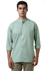 Van Heusen Men's Regular Fit Shirt (VHSFFCUBE90249_Green