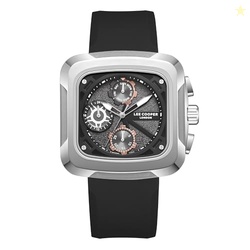 Lee Cooper Multifunction Black Square Dial Men's Watch - LC08012.361