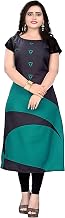 Women's Green & Black Crepe Printed Kurti | Elegant & Comfortable Ethn