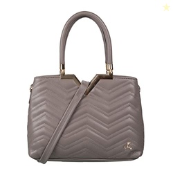 Mochi Women Grey Zip Top Sling Bag (66-7651)