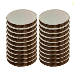 BonKaso Eco-Friendly Disposable Lid Only for 500ml Ripple Paper Food C