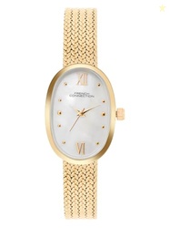MOP Silver Oval Dial | Stainless Steel Strap Watch for Womens FCN0126G