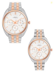 French Connection Analog Silver Dial Couple's Watch| Pair Watch|-FCN01