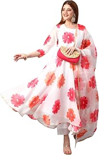 Women's Cotton Blend Kurta and Pant with Dupatta Set