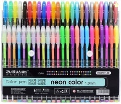 Kivya 24 Pc Gel Pens set Color gel pens,Glitter, Metallic, Neon pens S