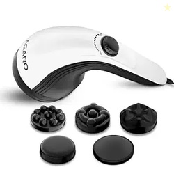 Atom Plus Electric Handheld Full Body Massager, 4 Massage Heads, Mesh