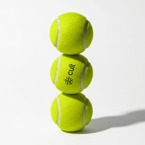 CULT Tennis Cricket Balls Pack of 3  Green Practice & Training Balls f