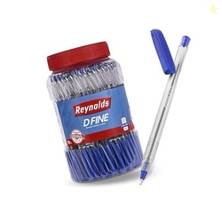 Reynolds DFINE Ball Pen SET - 70 BLUE PENS WITH COMFORTABLE GRIP |BLUE