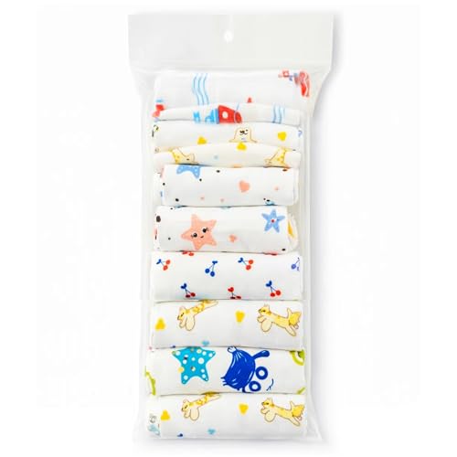 Premium Baby Washcloths Pack of 8, Soft Reusable Face Towels for Newbo