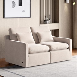 Nolan Fabric 2-Seater Sofa with Cushions | Sofa for Living Room | Soli