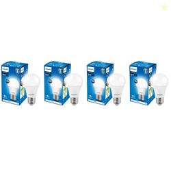Philips Ace Saver Base E27 9-Watt LED Bulb (Pack of 4, White)