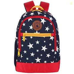 Gear Eco Red Star Kids 15  13 Ltrs Navy Blue School Backpack (BKPECORD