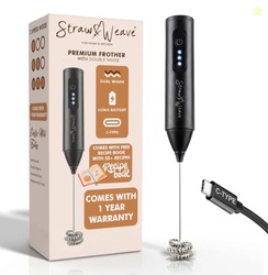 Coffee Frother Electric with Double Whisk | C Type Rechargeable Coffee