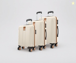Safari Thorium Royale 8 Wheels Set of 3 Trolley Bags Hard Case Polycar