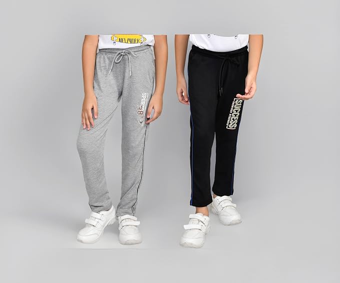 Lux Cozi Boy's Premium Combed Cotton Graphic Printed Track Pants with