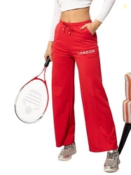 Women Red Track Pants BAPANT51094-M92 -M