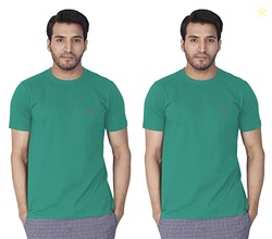Men's Solid Modern Fit Round Neck T-Shirt_Proud Peacock