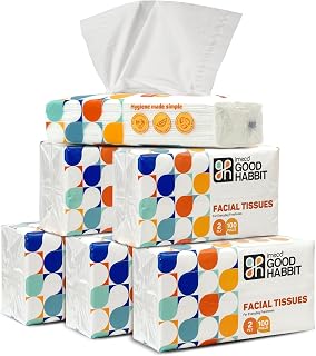IMECO Good Habbit 2 Ply Facial Tissue 600 Pulls | 100 pulls x 6 Packs