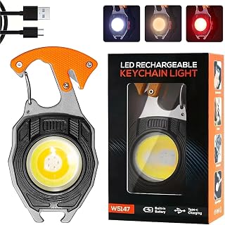 Keychain LED Flashlights, Rechargeable Flashlight Torch 7 Light Modes