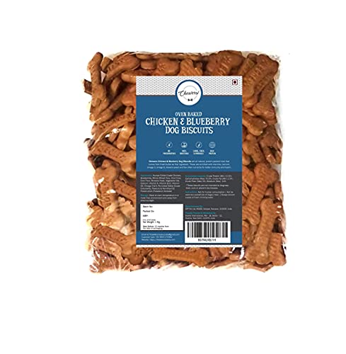 Chewers Oven Baked Real Chicken & Blueberry Dog Biscuits, Chicken Flav